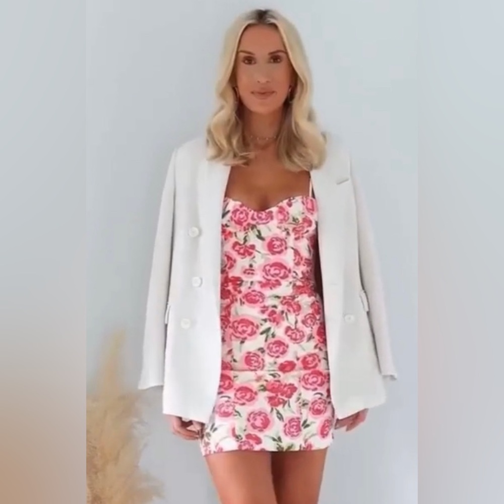 Zara floral mini dress Xxl sm med
